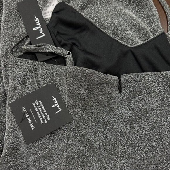Lulus Vamped Up Silver Sparkly Sleeveless Mini Dress​ NWT - Picture 6 of 9